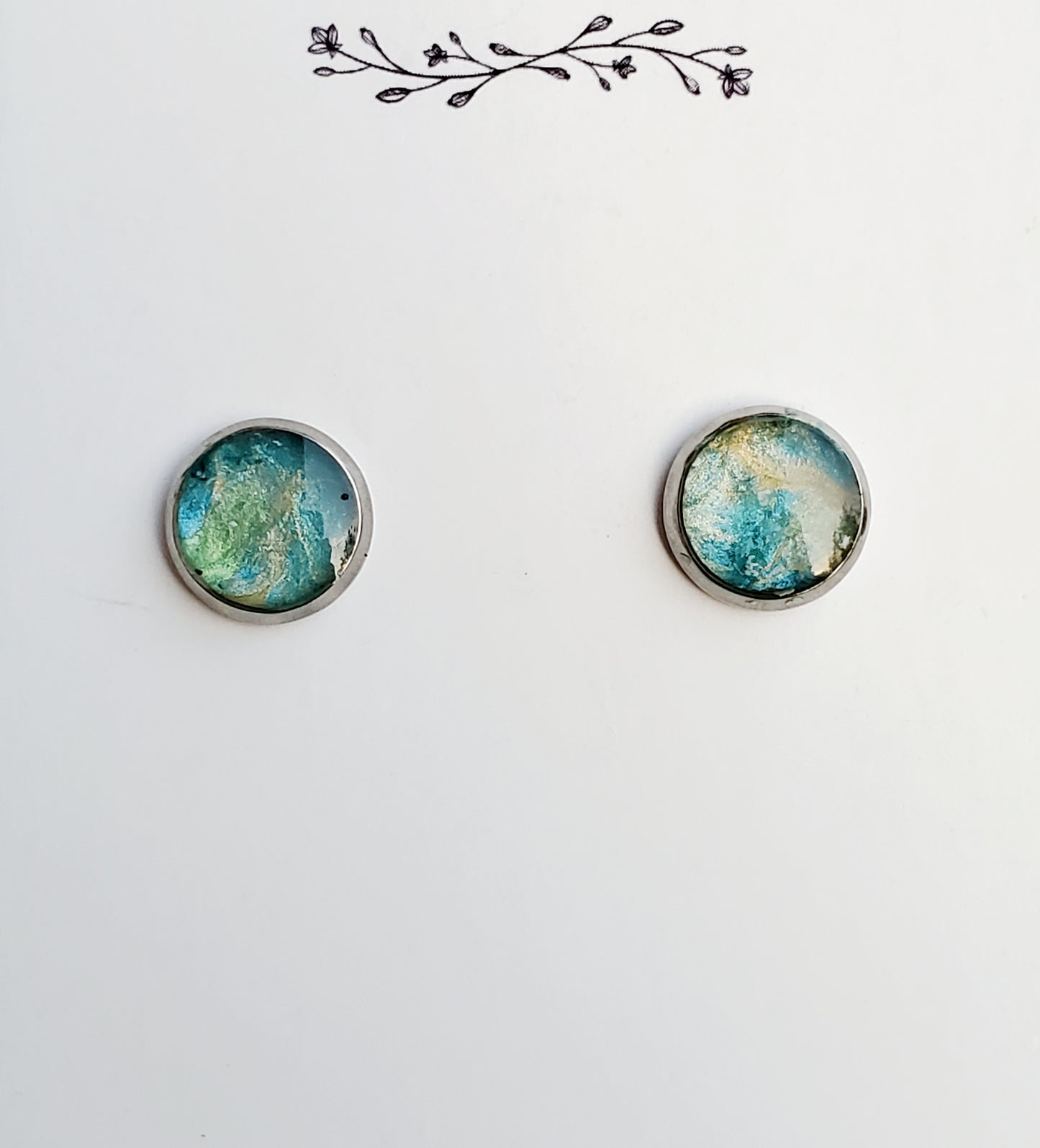 Boucles d'oreilles peintes à la main