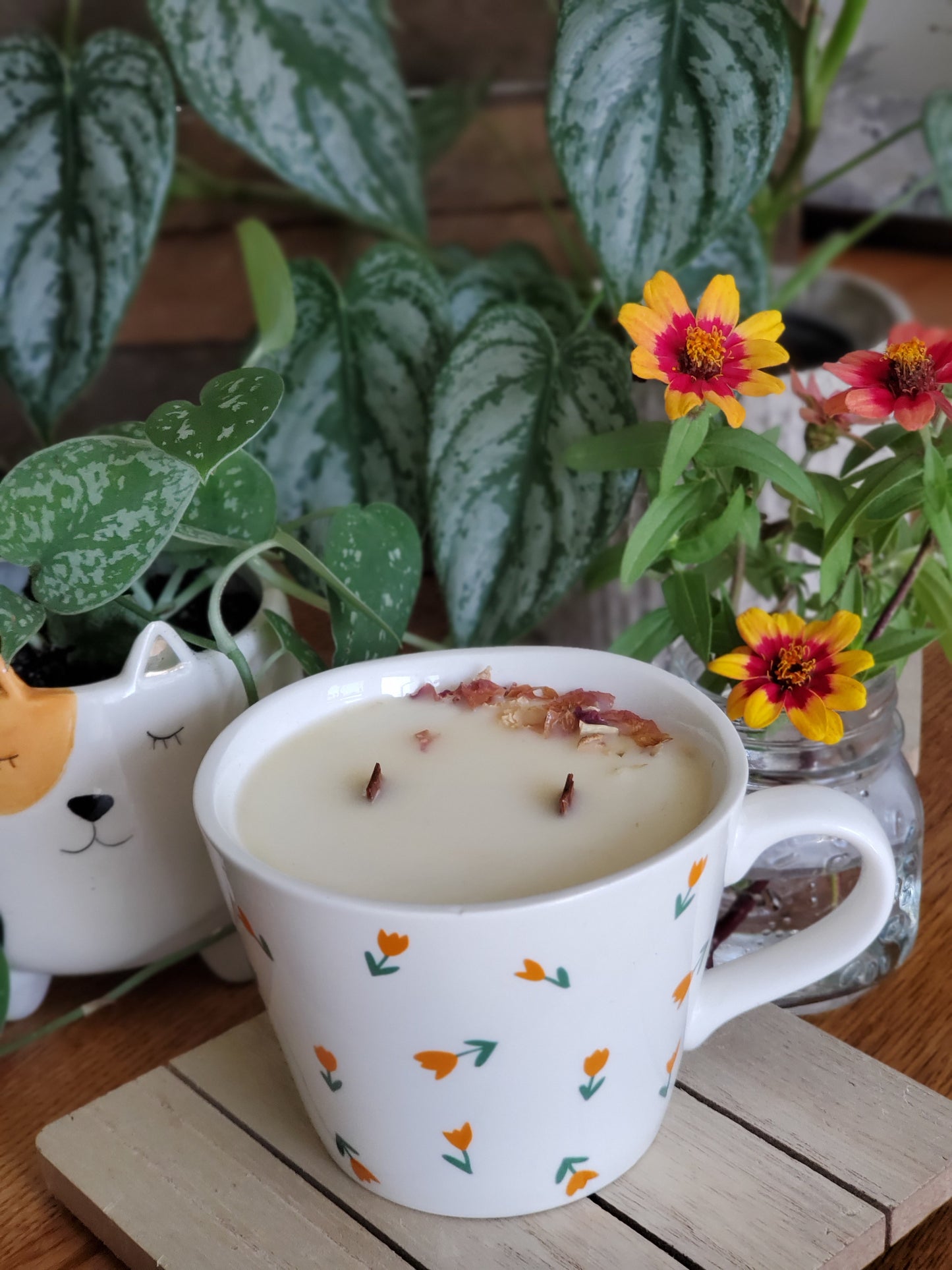 Tasse tulipes Pêche & crème vanillée