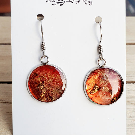 Boucles d'oreilles Eaux rouges