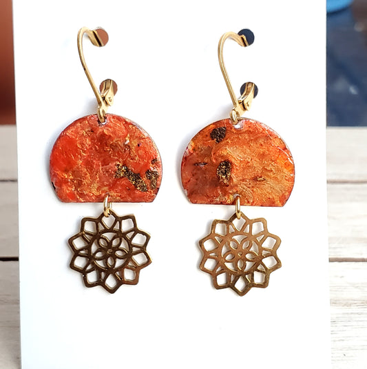 Boucles d'oreilles Fleurs de lotus